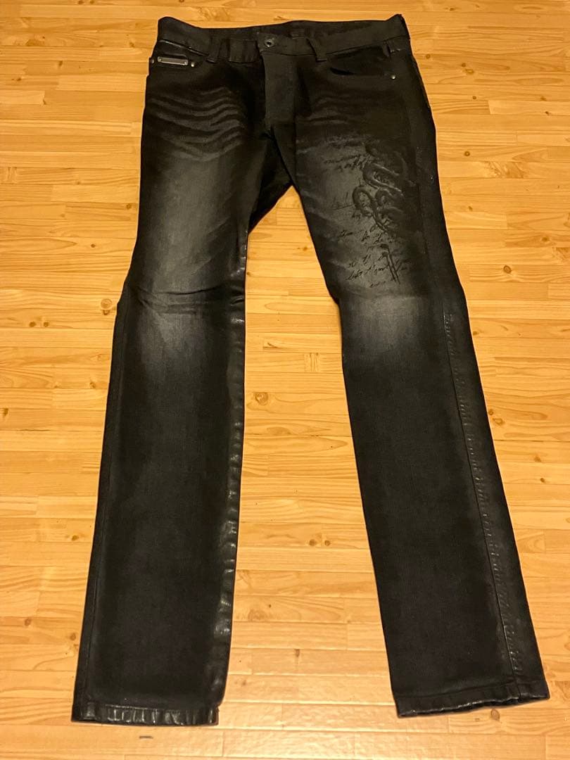 5351プールオム　ジーンズ　サイズ2 美品！牛革レザーパンツ 5351プールオム サイズ2 - メルカリ