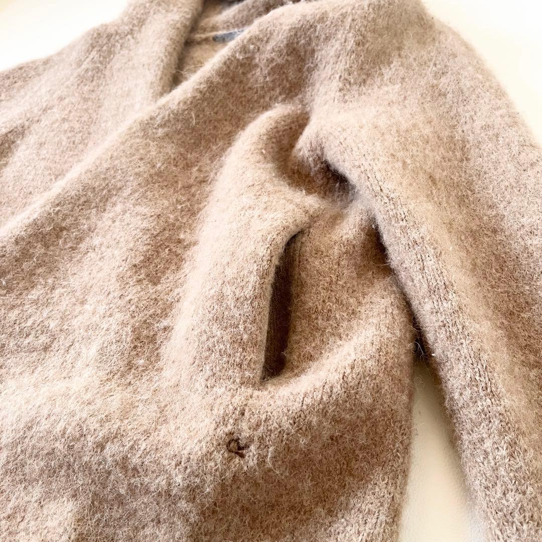 45R 定価7.5万 アルパカ縮繊フードコート ロング丈 F R刺繍 - メルカリ