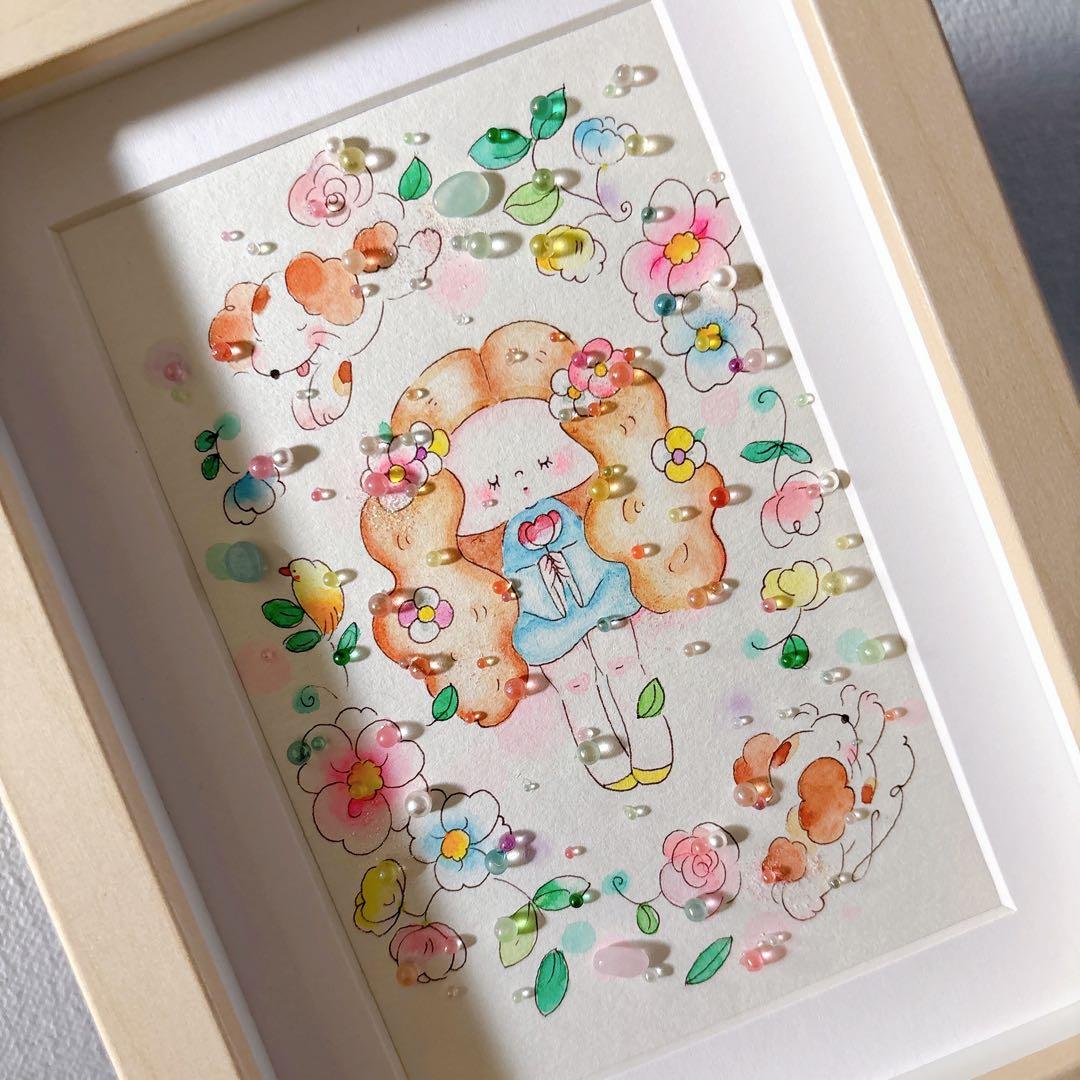 グラスアート イラスト 水彩画 原画 - メルカリ