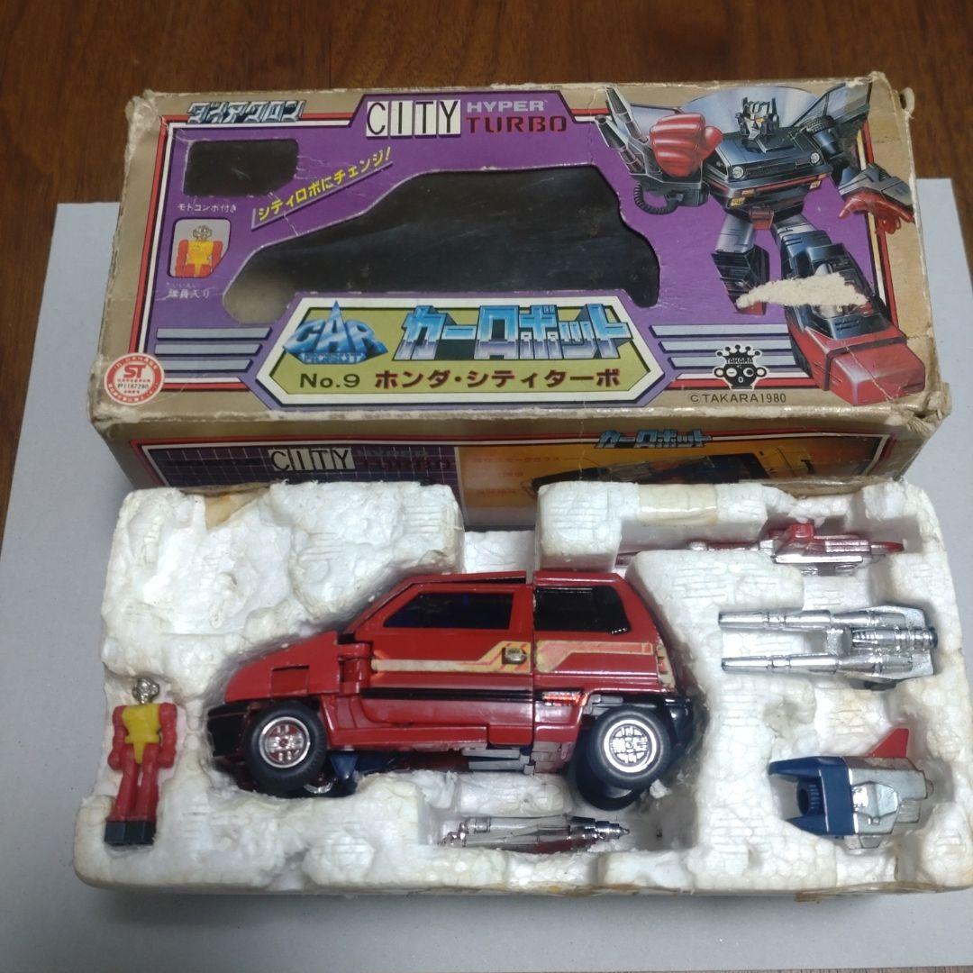 ダイアクロン　カーロボット　No.9 ホンダ・シティターボ　赤 Yahoo!オークション -「ダイアクロン ホンダシティ」の落札相場・落札価格