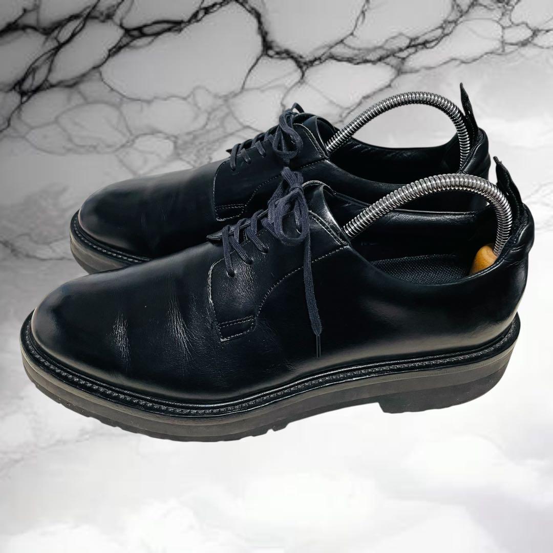 ダブルエイチ】WH プレーントゥ 外羽根 WHZB0001 ブラック 干場義雅