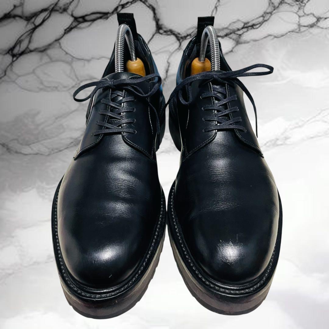 ダブルエイチ】WH プレーントゥ 外羽根 WHZB0001 ブラック 干場義雅