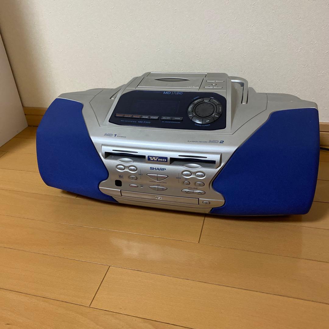 ダブルMD/CDラジカセ シャープ MD-F200 - メルカリ