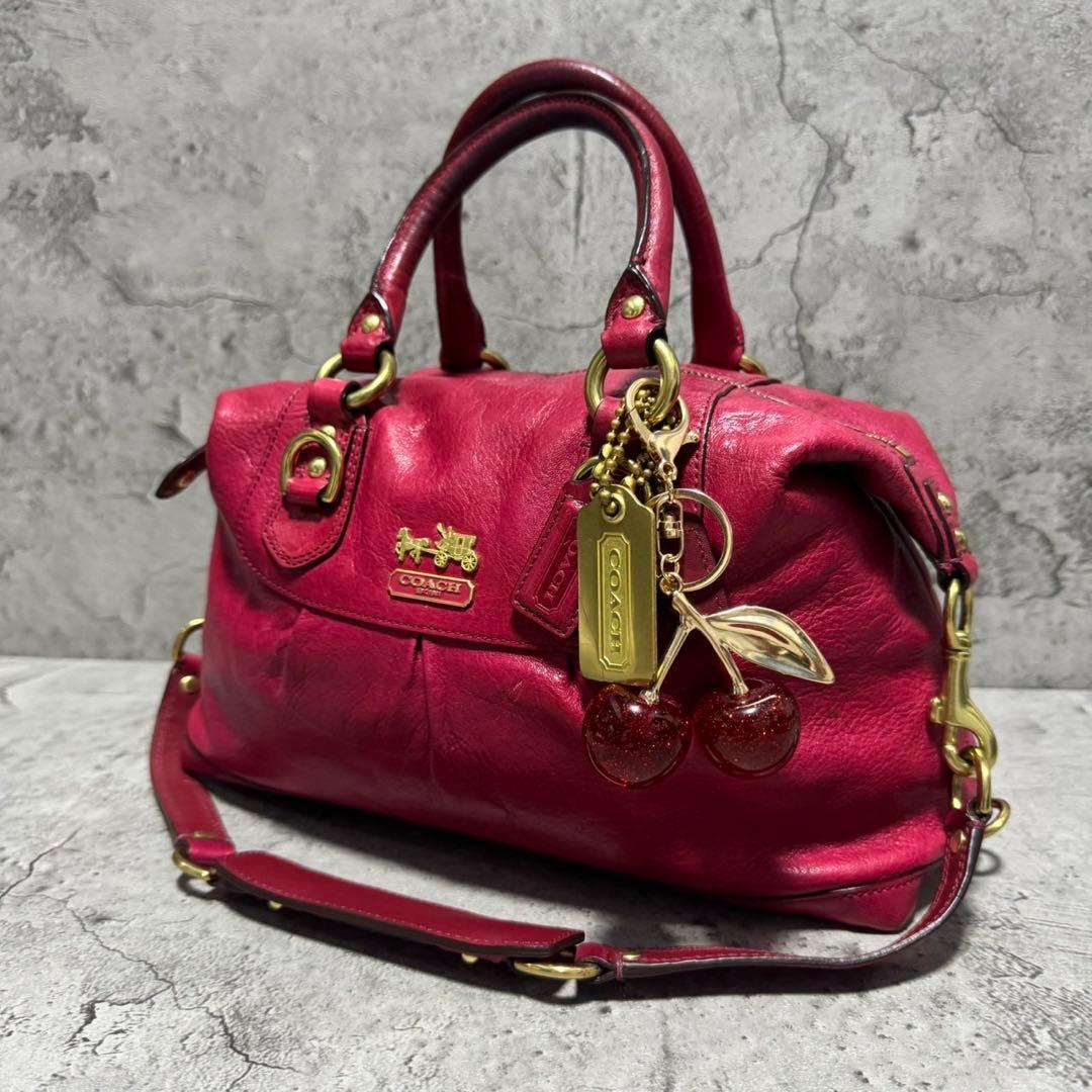 バッグ Coach Y2K Ashley Leather Boston Bag COACH Black C Signature Leather ASHLEY Oversized Boston Bag +