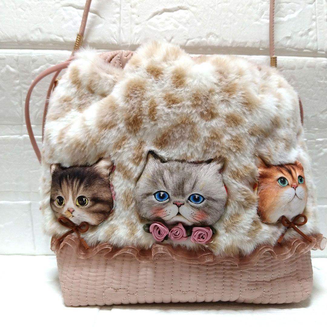 コ*ン様 コヤンイサムチョン☆巾着ショルダーバッグ ハートステッチ