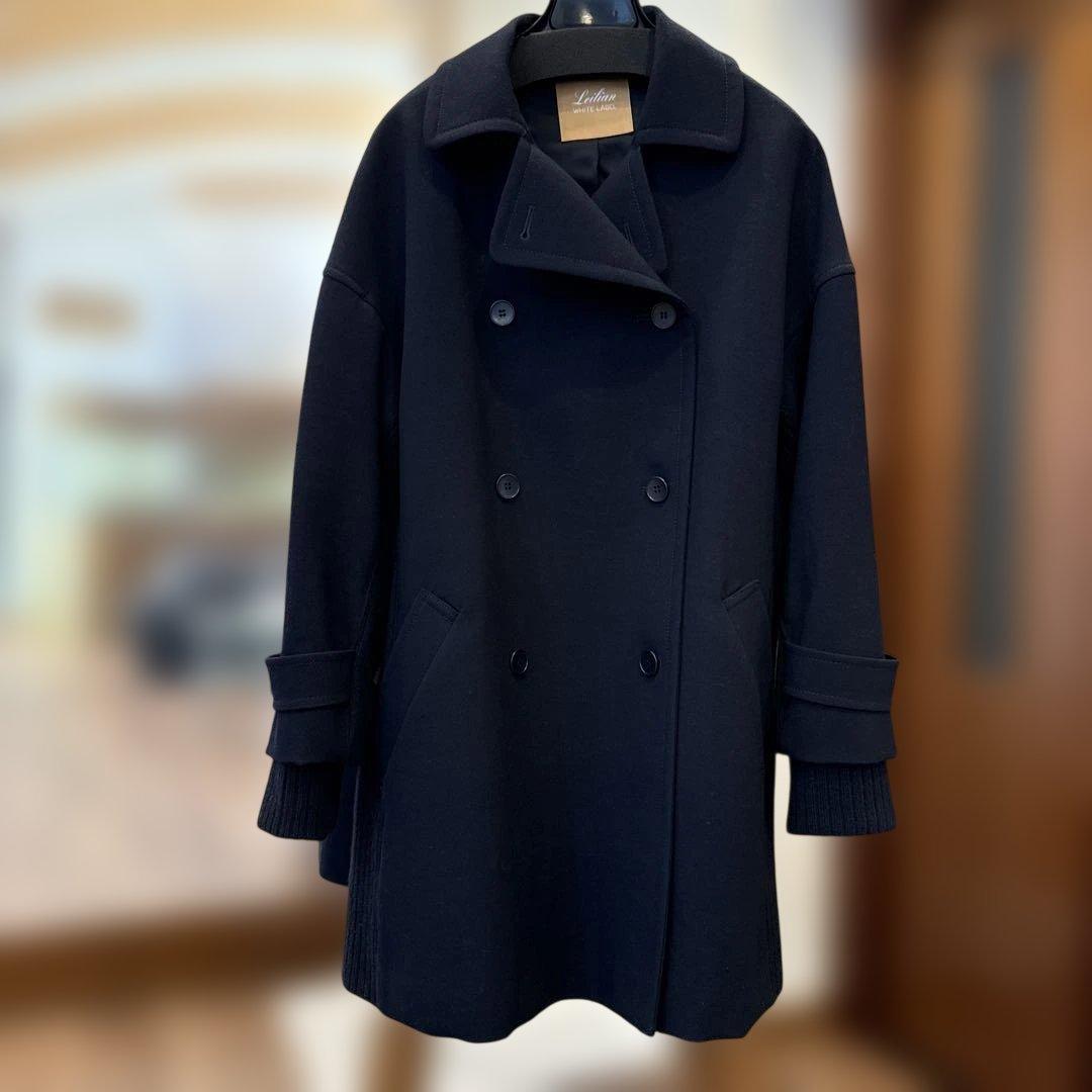 レリアン　ホワイトレーベル11号　近年タグ　濃紺　ウールのピーコート　冬 レリアン ホワイトレーベル11号 近年タグ 濃紺 ウールのピーコート 冬