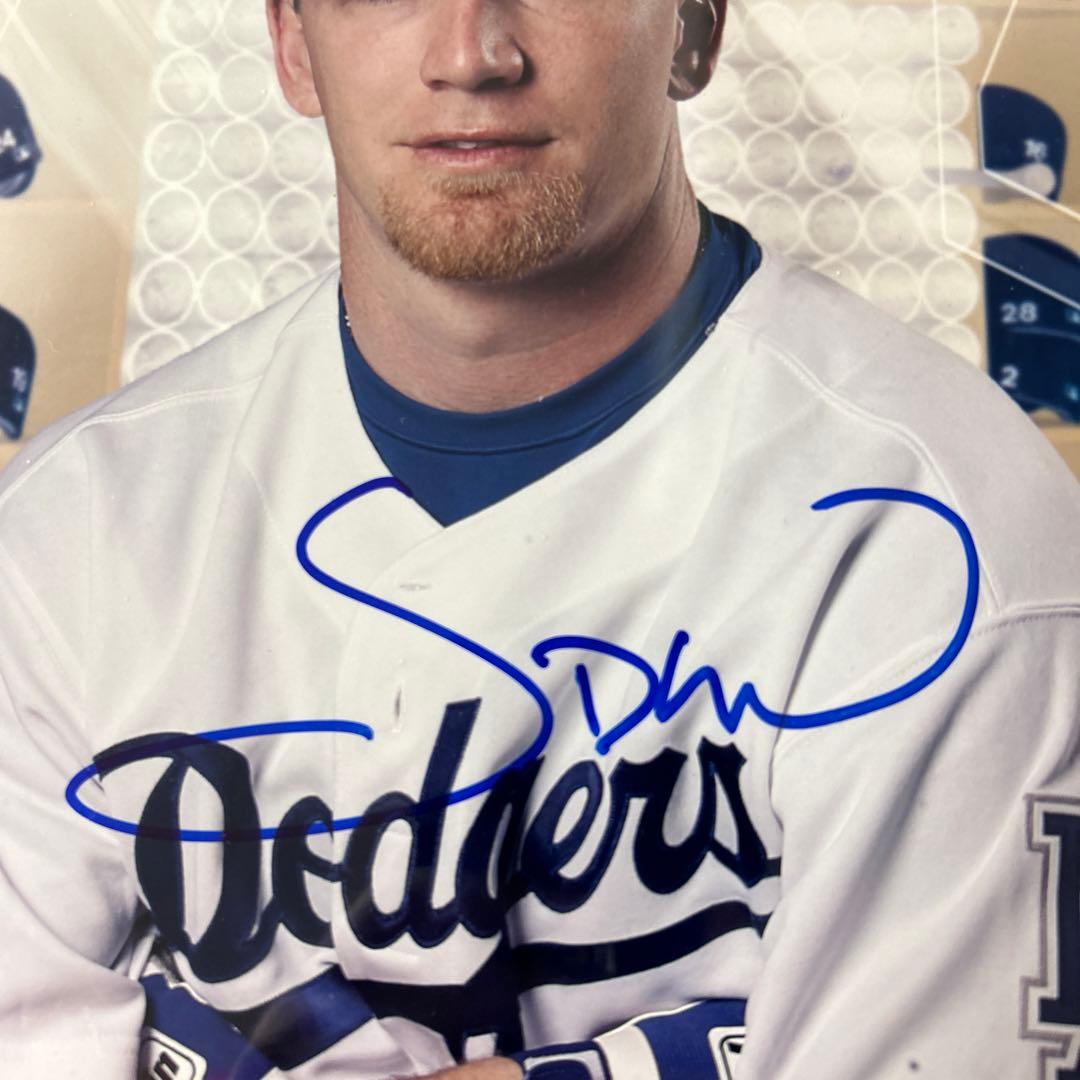 MLB JD Drew ドリュー 直筆サイン入りフォトロスアンゼルスドジャース