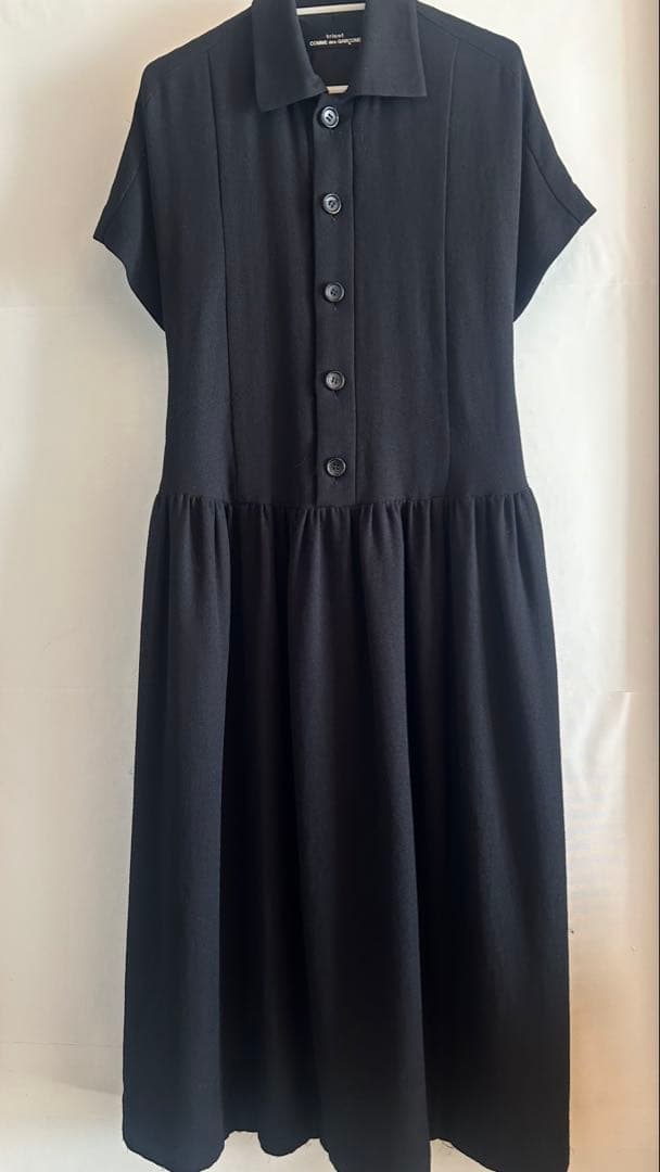 tricot comme des garcons 半袖ワンピース 黒 トリコ コムデギャルソンtricot COMME des GARCONS 製品染めセーラー