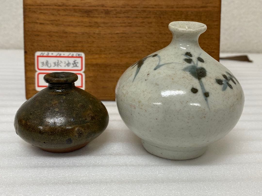 3-3251 骨董　琉球油壺・伊万里染付油壺 楽天市場】骨董○古伊万里染付大型油壺○H9.7cm / W9.6cm | 江戸中期