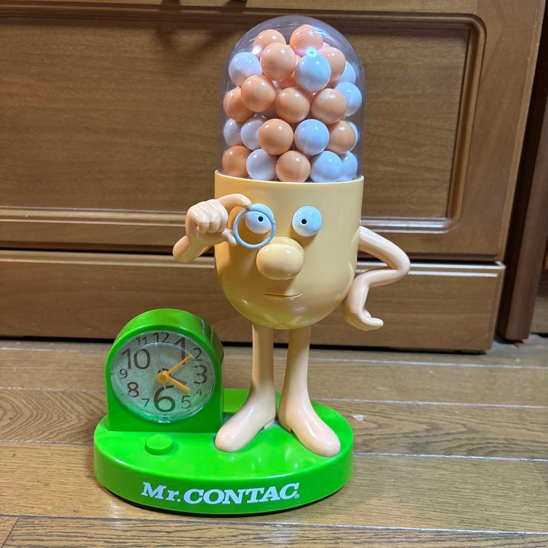 送料無料】Mr.CONTAC コンタックくん 東京くん 目覚まし時計 黄緑台座