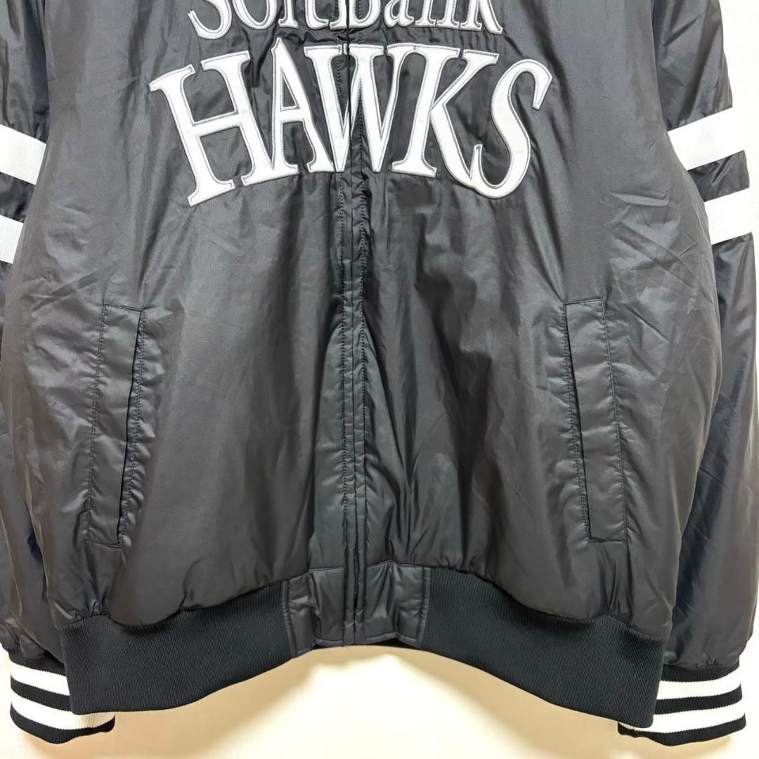 Majestic ソフトバンクホークスジャケット 黒ブラック XL スタジャン