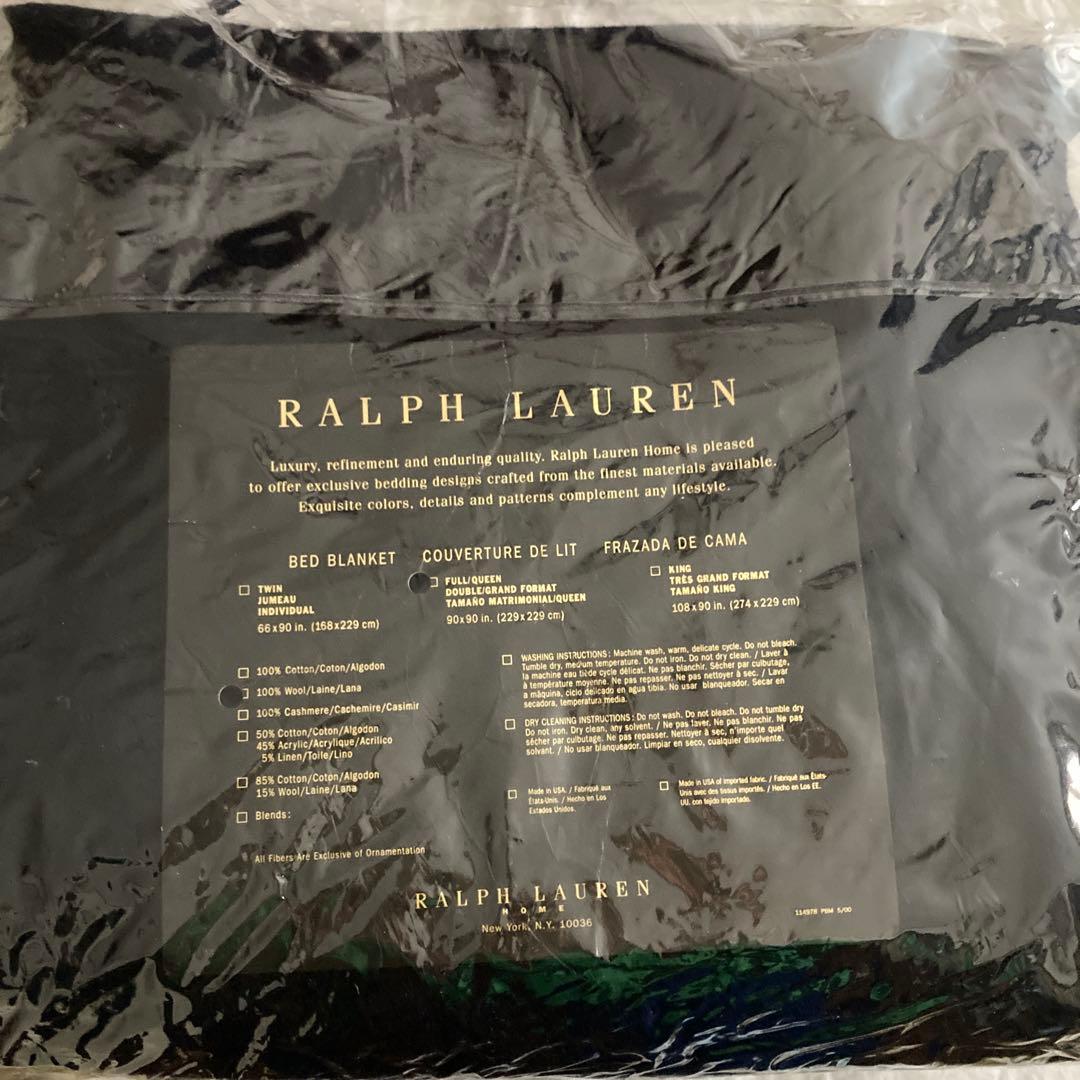 未使用RALPH 未使用 Ralph Lauren 毛布 ブランケット Qeeneサイズ