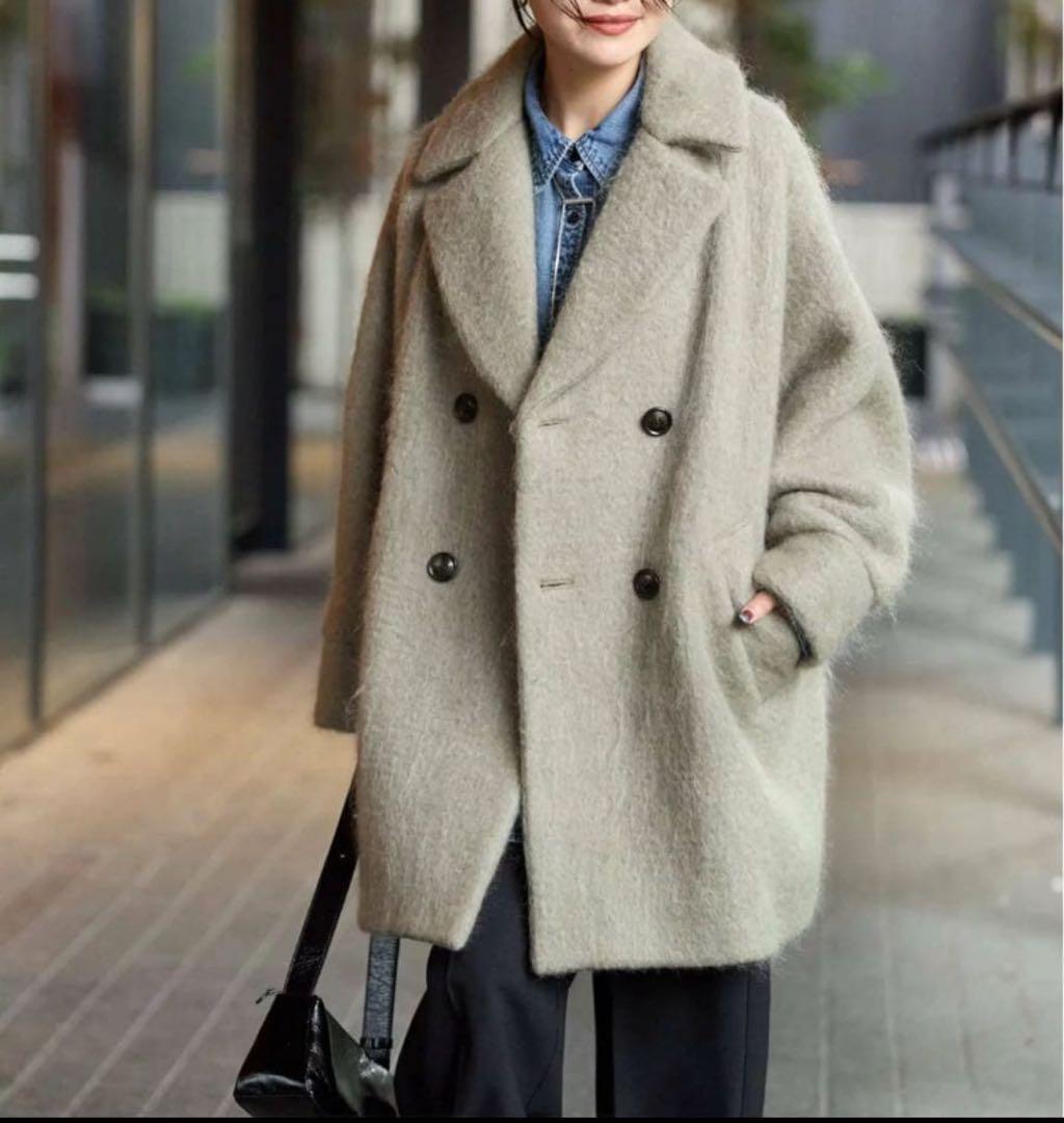 別注 TICCA ティッカ モヘヤ混テントコート シャギーテントコート