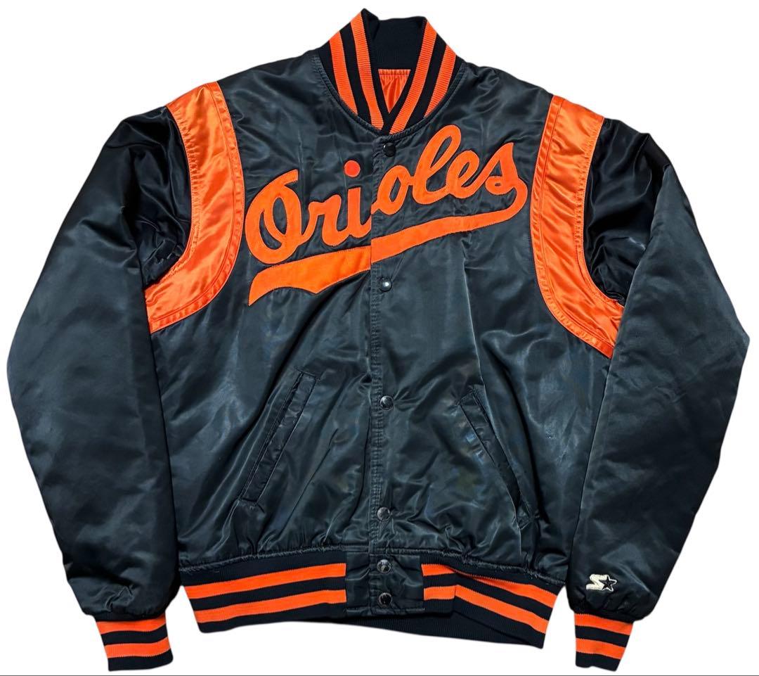 usa製80sOriolesSTARTERスタジャンMLBナイロンオレンジ黒M - メルカリ