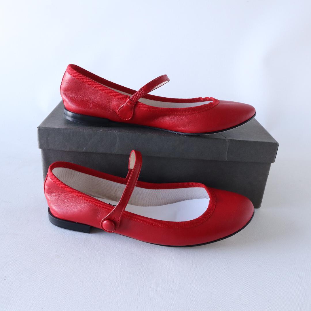 別注・限定復刻・未使用品レペット　リオ　メリージェーン　赤　36　22.7cm