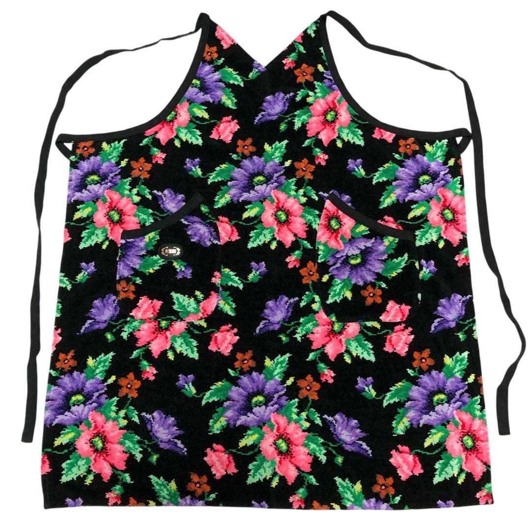 美品 フェイラー FEILER エプロン 花柄 シェルニール織 大人用 綿