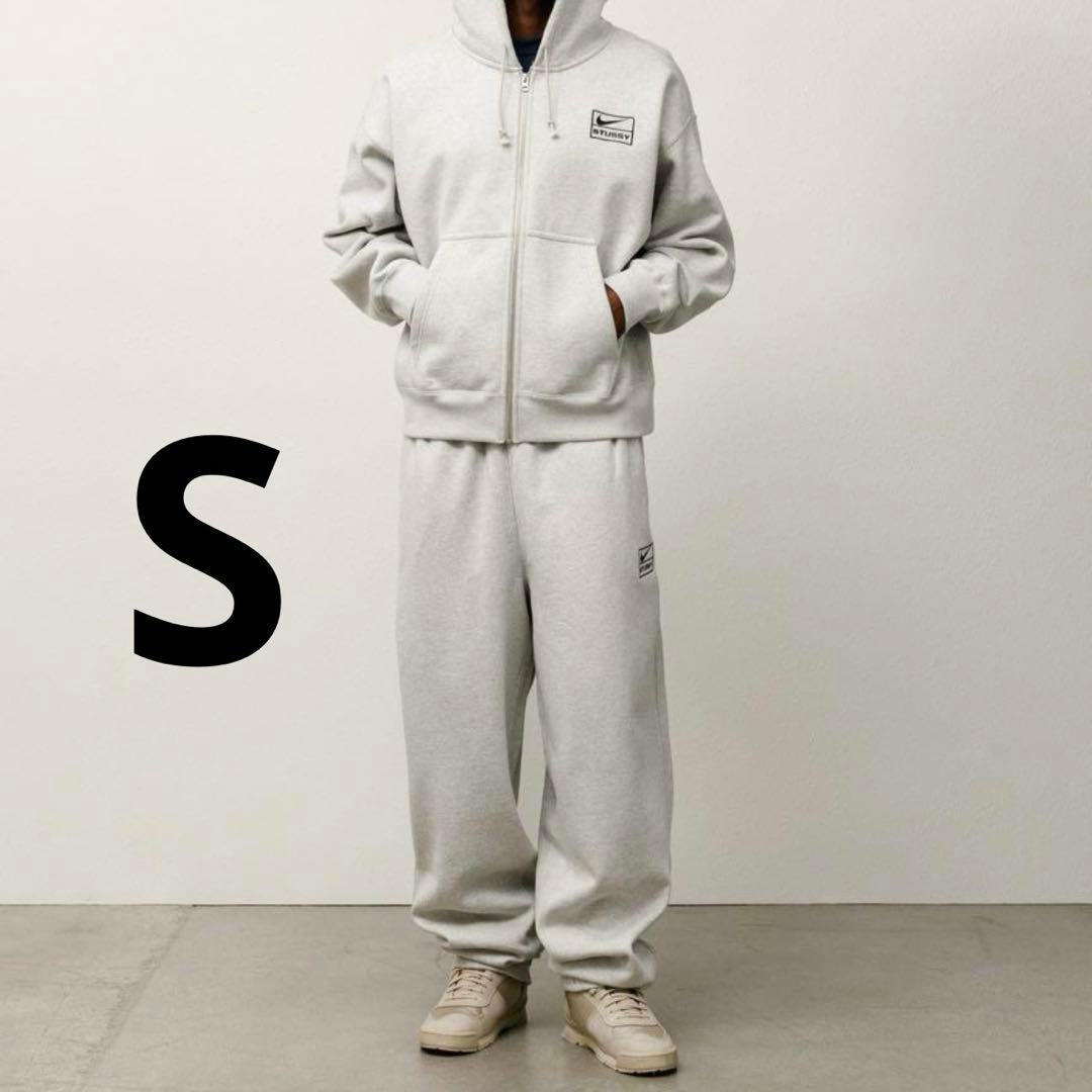 Stussy x Nike Fleece Pant Grey S ステッカー付き - メルカリ