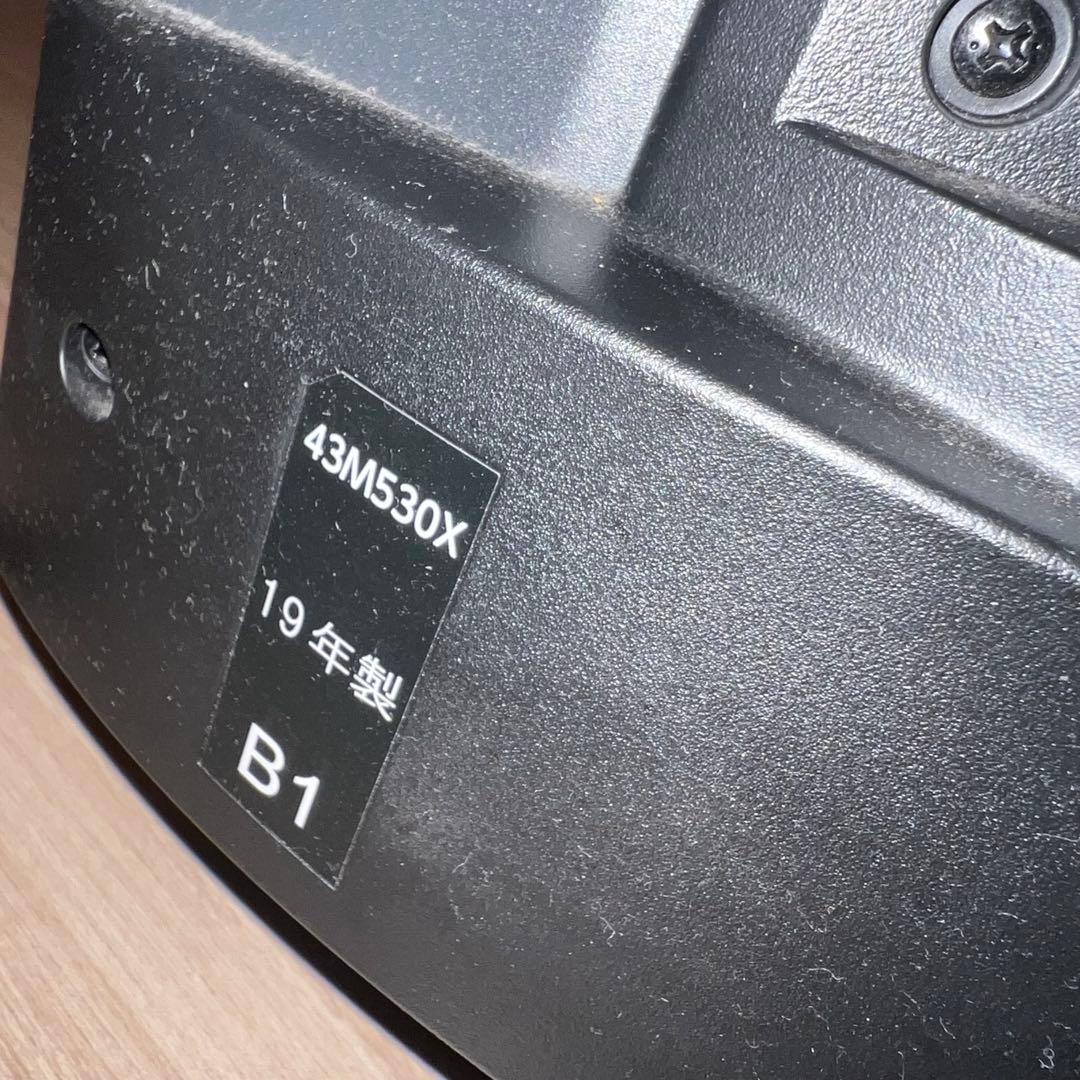 TOSHIBA REGZA 43M530X 2019年製