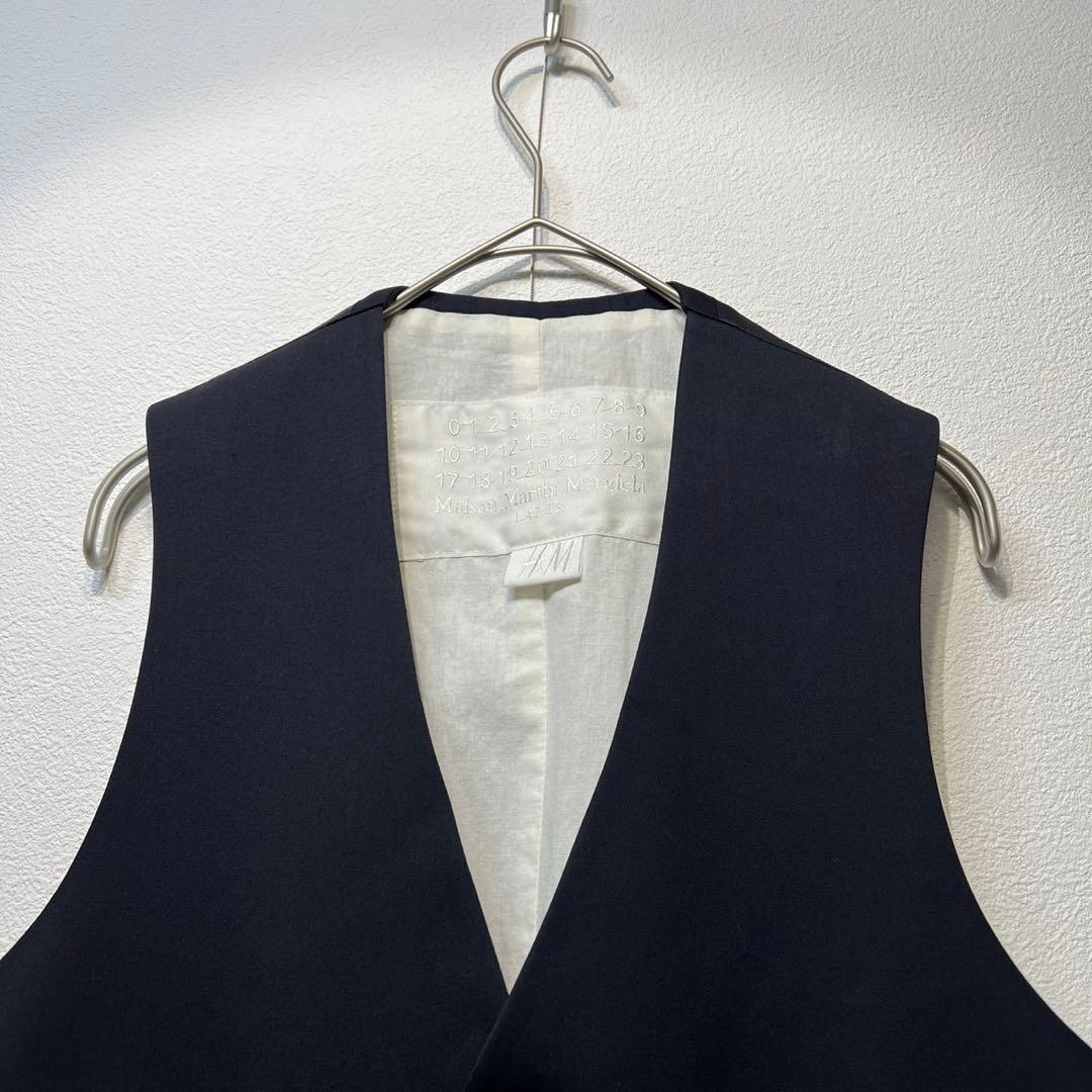 希少 メゾンマルタンマルジェラ H&M 上質 ウール ジレ デザイン ベスト
