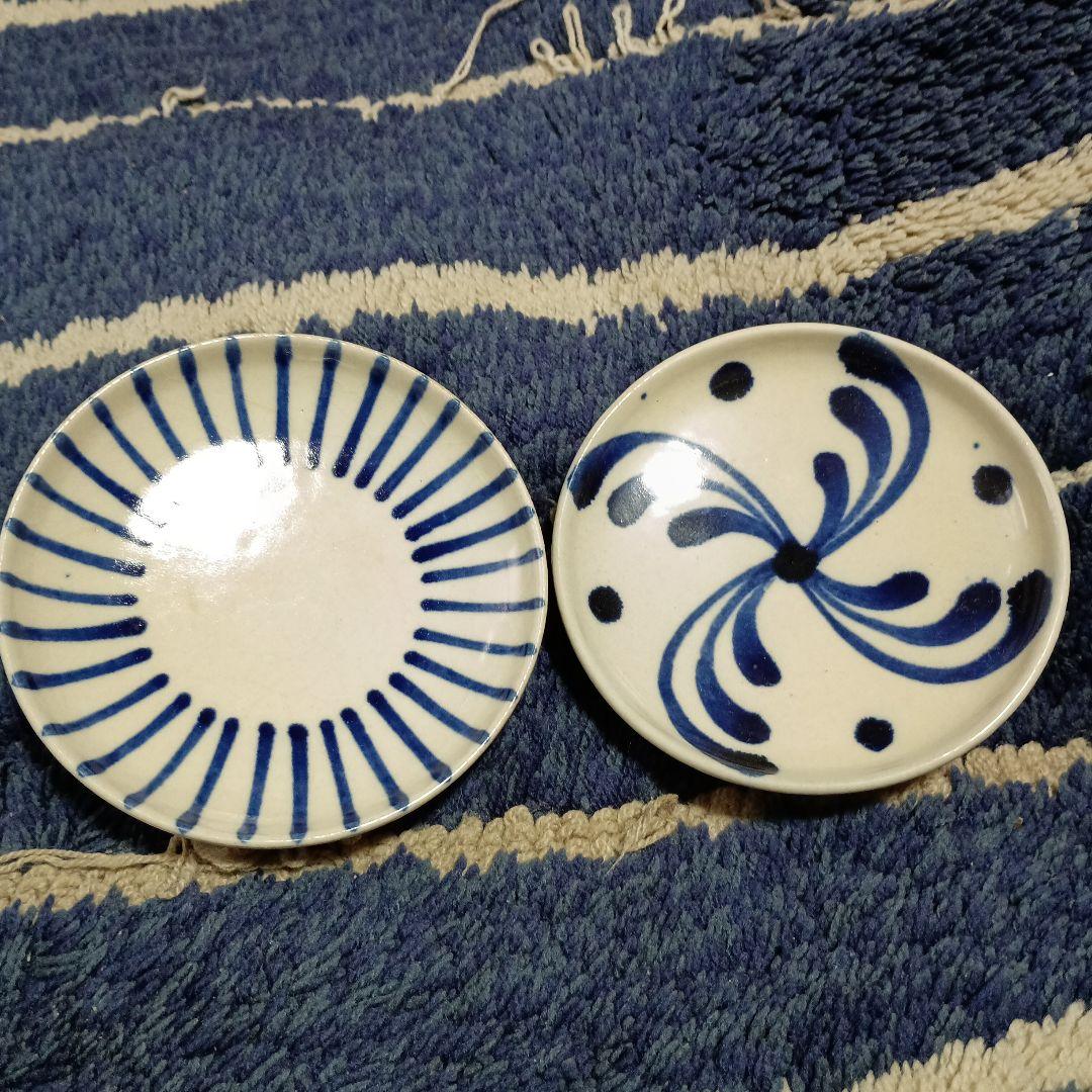 やちむん壱岐幸二工房 染め付け小皿2枚セット - メルカリ