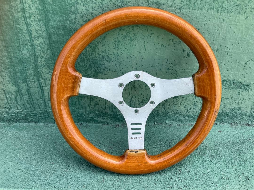 SALE‼️スポーツライン ウッドステアリング 当時物 旧車 メイドイン