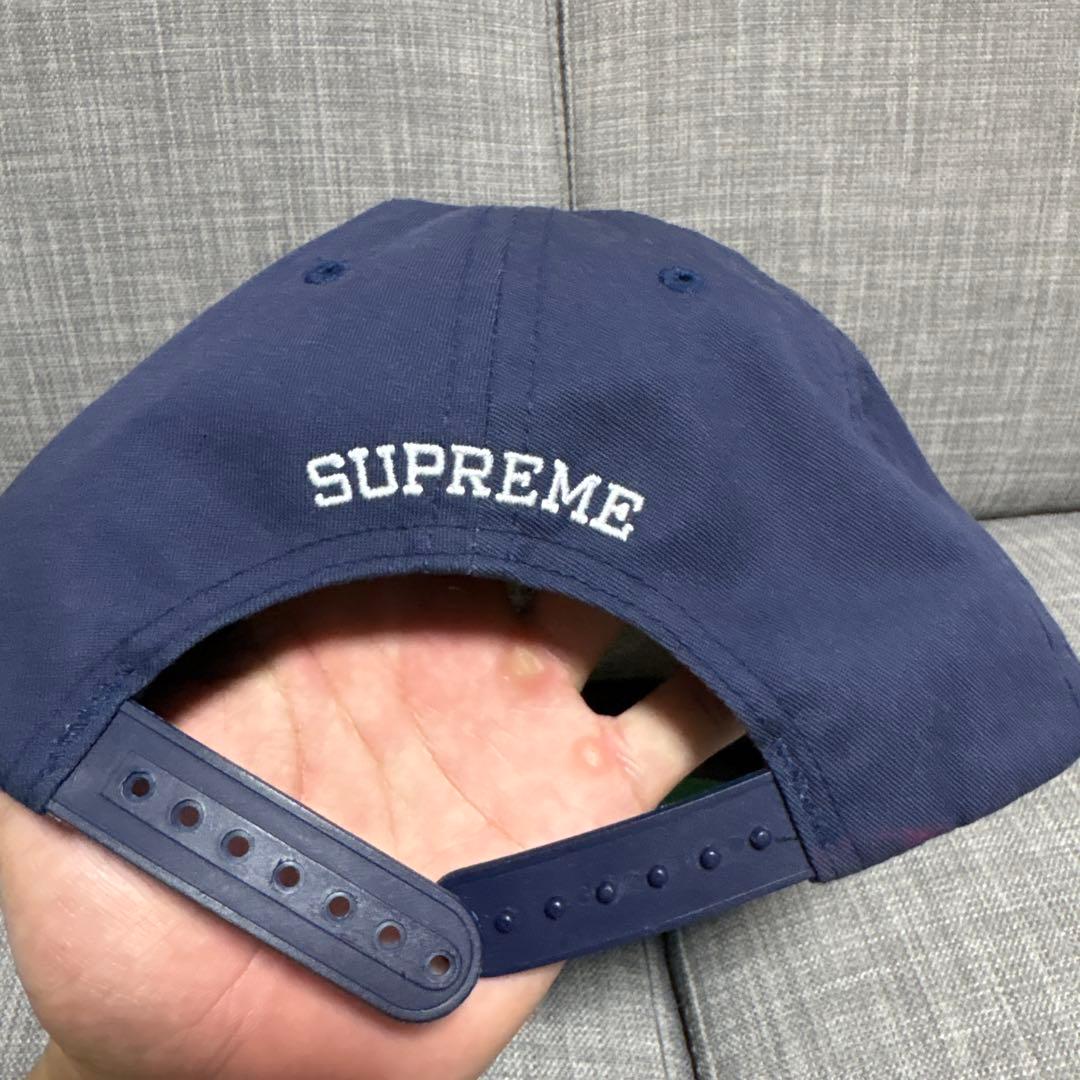 SUPREME ネイビーキャップ 古着キャップ - メルカリ