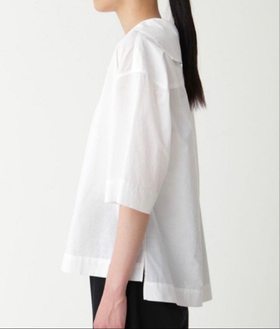 マーガレットハウエルセーラーカラーブラウスシャツリネンブレンドサイズI