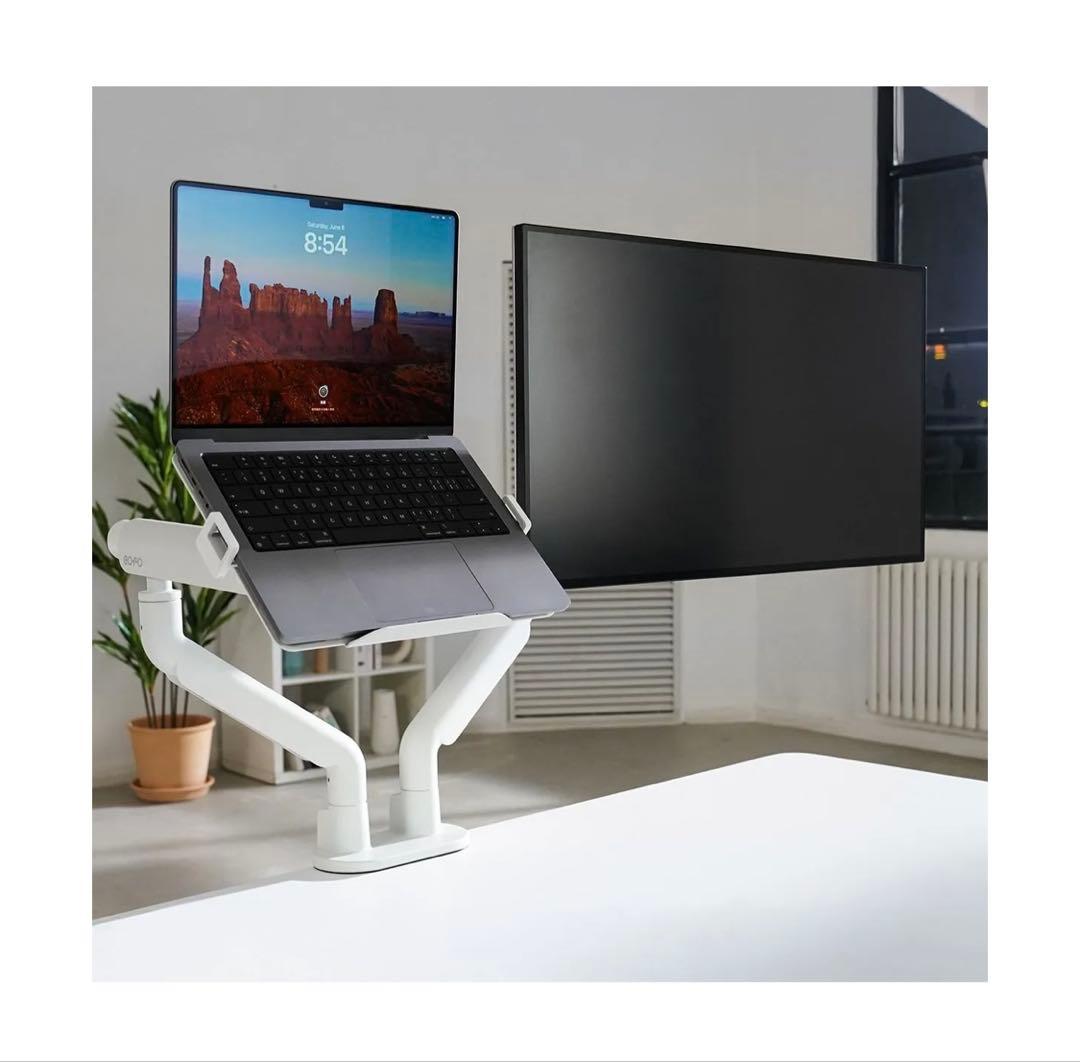 COFO 無重力モニターアームPro デュアル白 PCホルダー付 美品 COFO無重力モニターアームPro – COFO（コフォ）