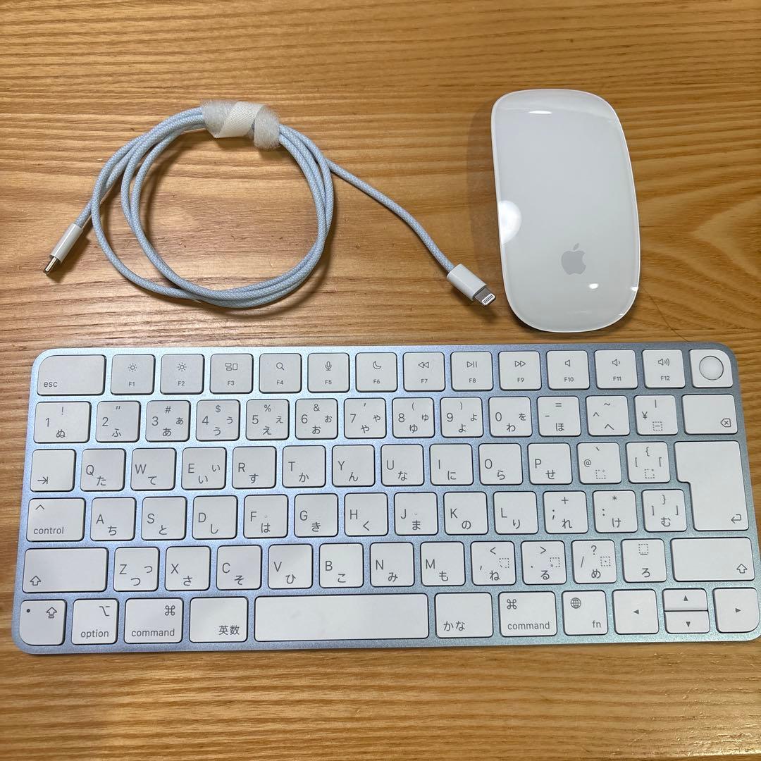 iMac付属 純正キーボードマウスブルー - メルカリ
