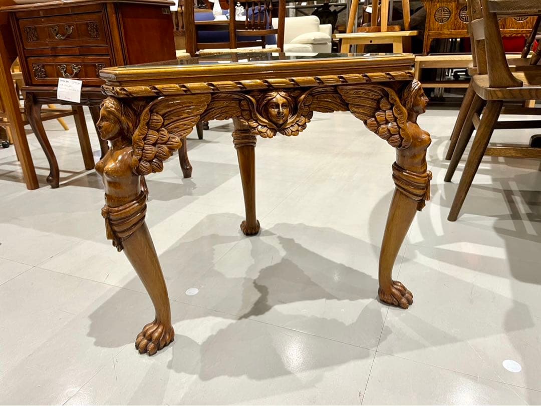 GMIH125◯西洋 アンティーク サイドテーブル コーヒーテーブル 花台