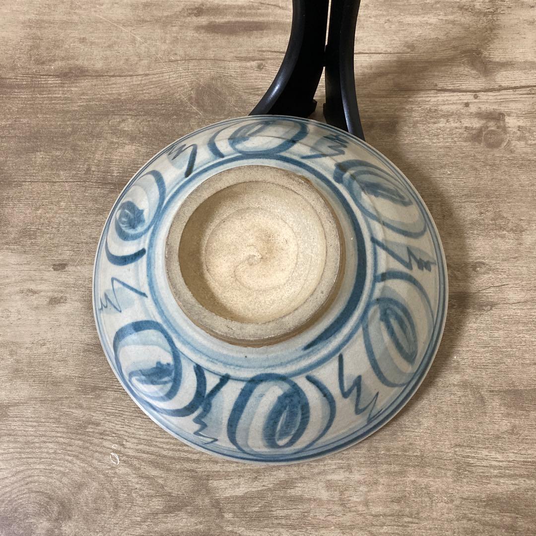 呉須繪 鉢 新井謹也（号 孚鮮そせん） 未使用 京焼 時代物