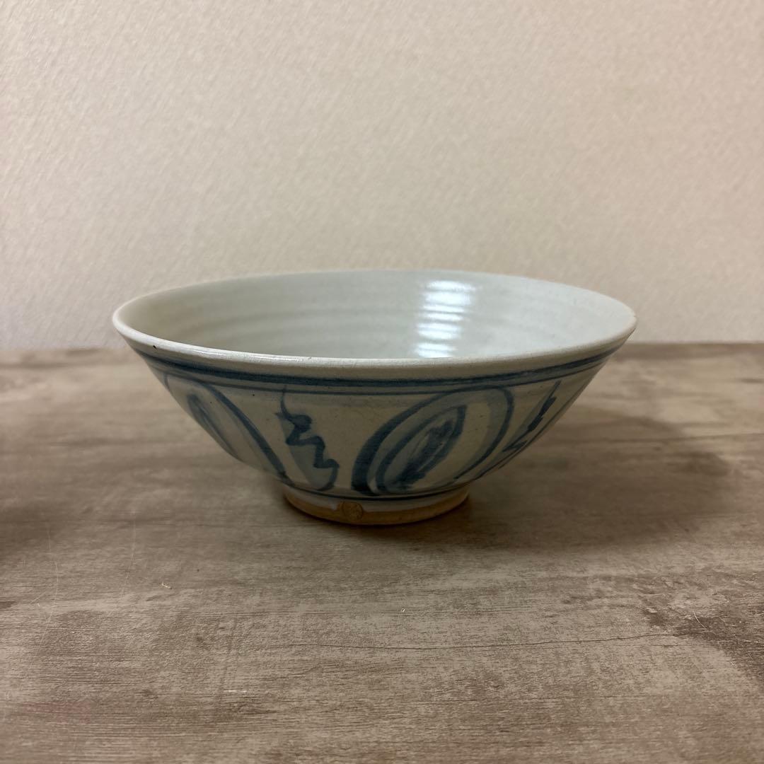 呉須繪 鉢 新井謹也（号 孚鮮そせん） 未使用 京焼 時代物