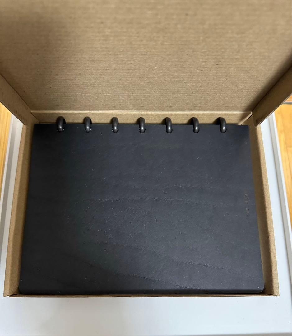 GROVEMADE】レザーノートブック ミディアムサイズ 本革 ブラック