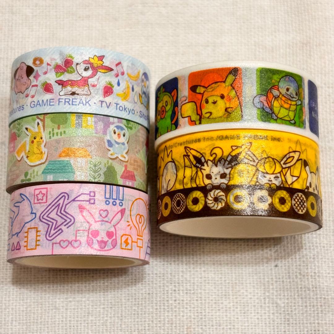 ポケモン マスキングテープ マステ 5個 まとめ売り - メルカリ