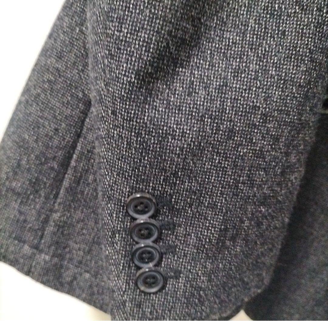 ジュンハシモト ナノライブラリー グレー ウール混紡 シングルブレスト