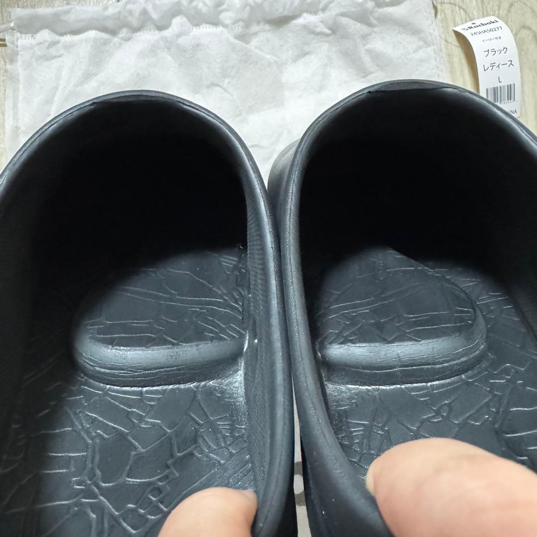 イージーサボサンダル ブラック Racbaki ラクバキ L 24~25.5cm