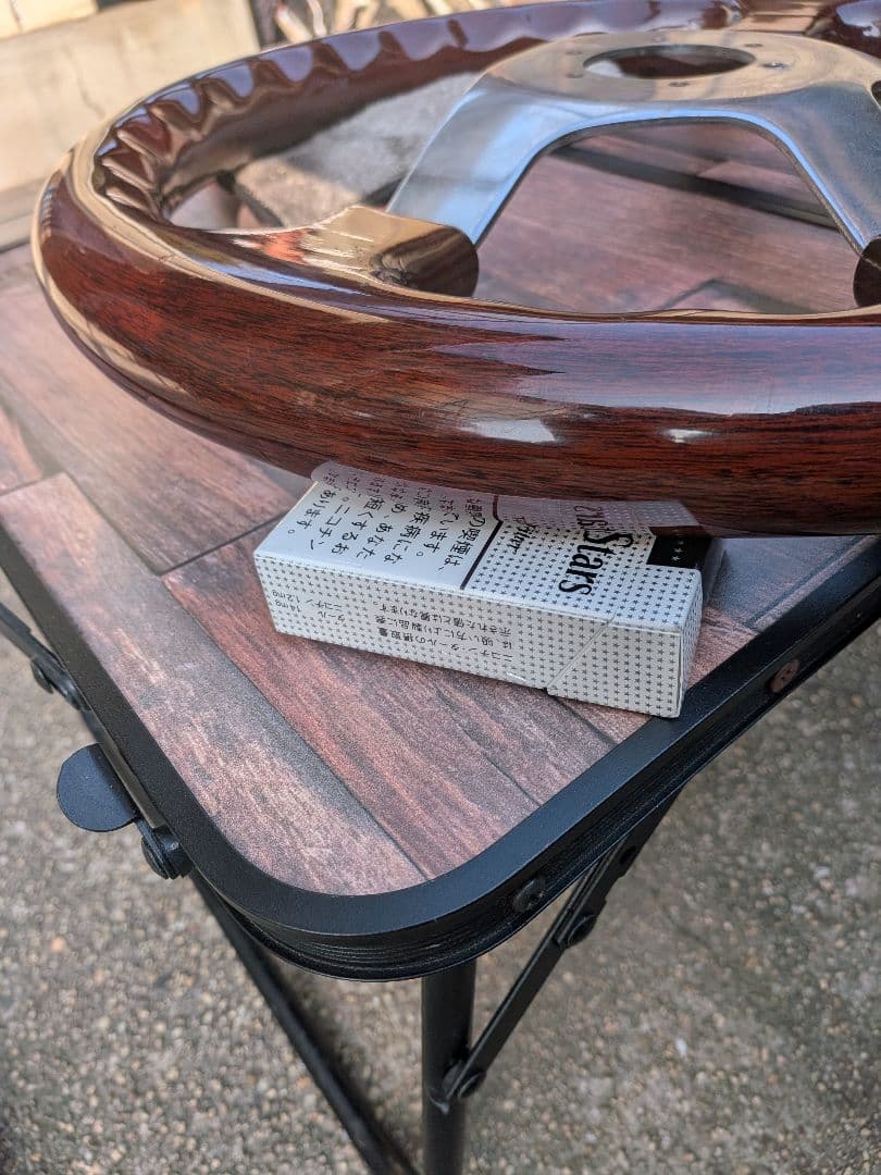 極太 ウッドステアリング 42mm ビンテージ 木目ハンドル 希少 - メルカリ