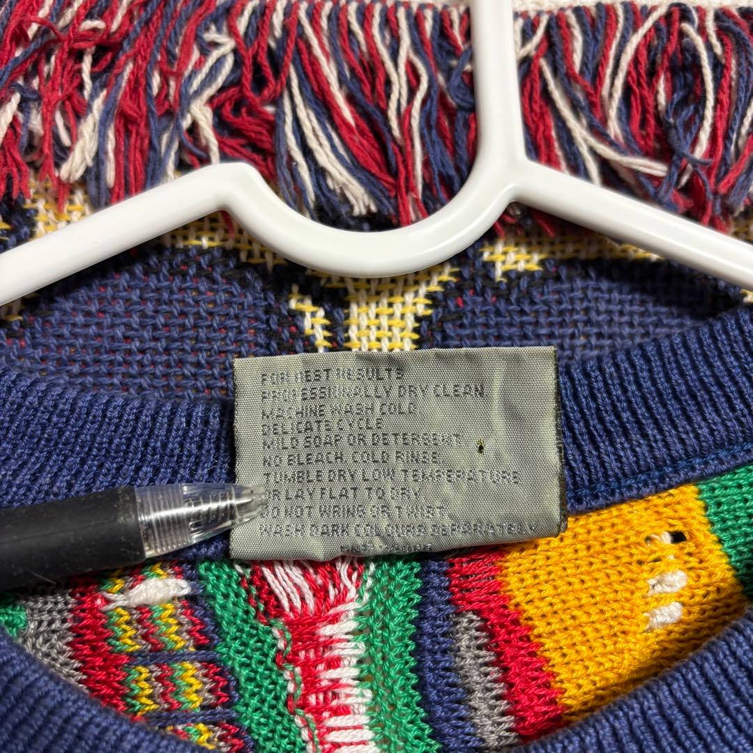 COOGIクージー3Dニット セーター 90s ヴィンテージ マルチカラー 古着