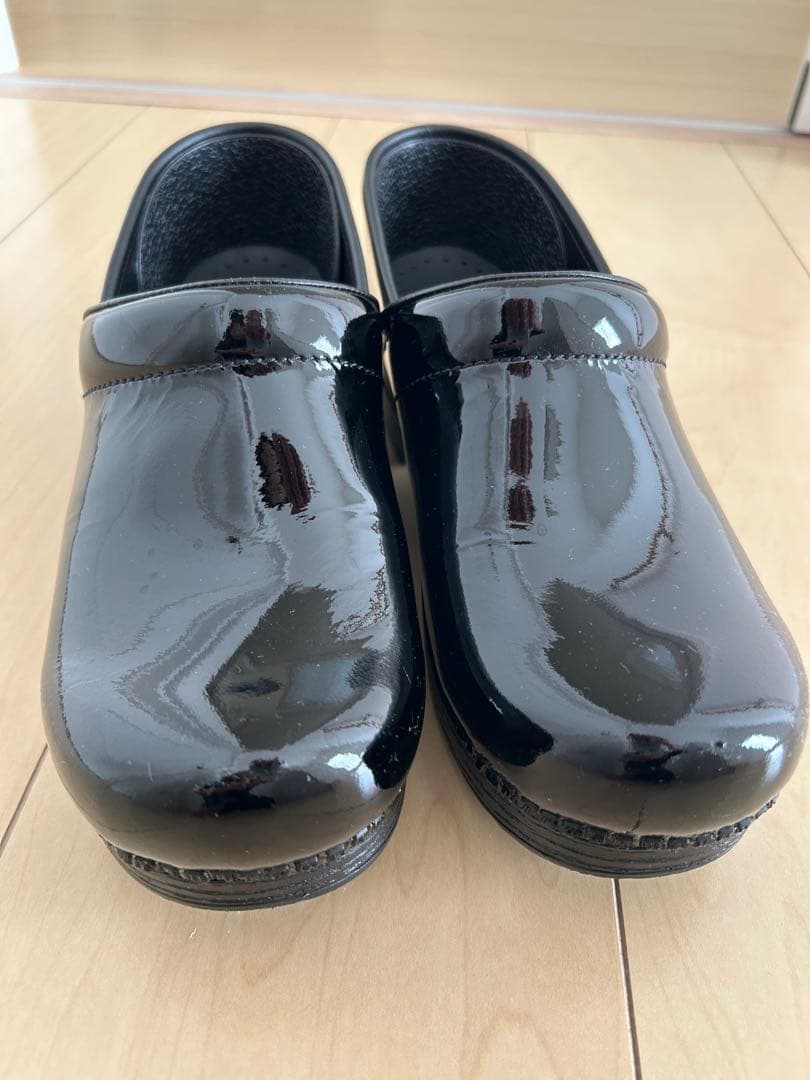 極美品 ダンスコ サボサンダル プロフェッショナル パテント 黒 39