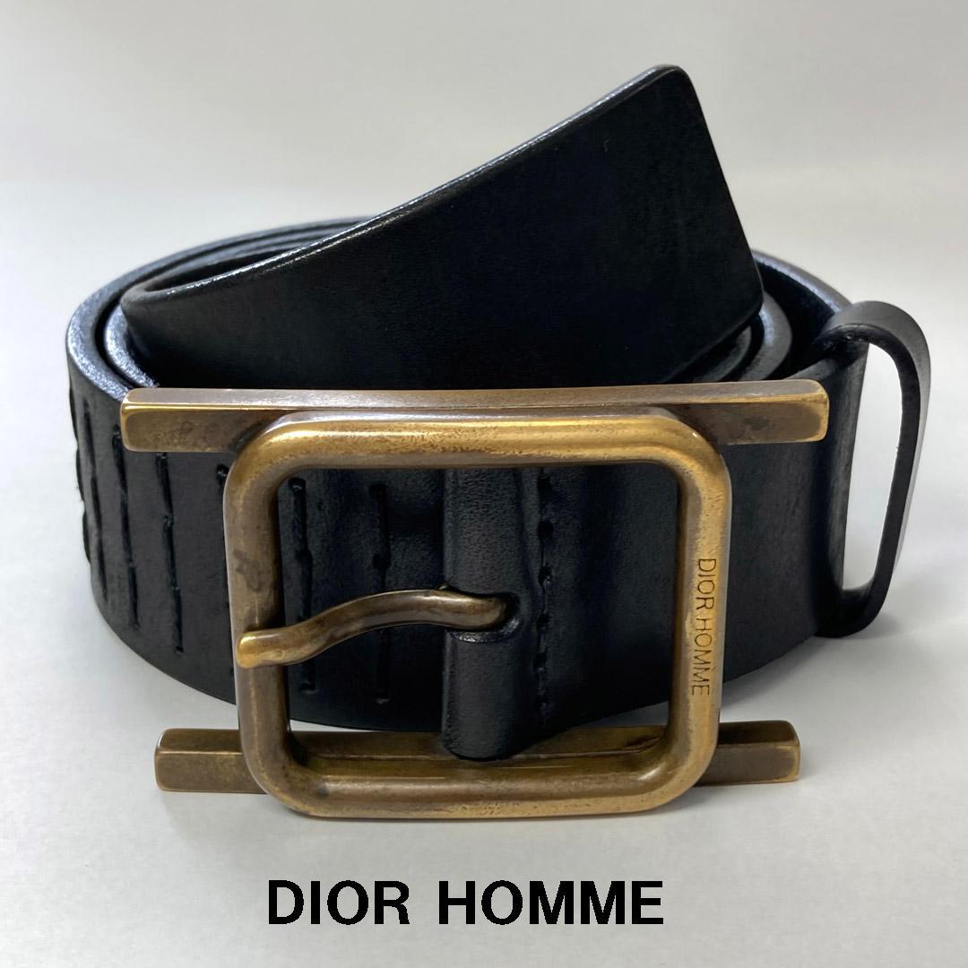 ディオールオム Dior Homme Hバックル ステッチベルト85 エディ期