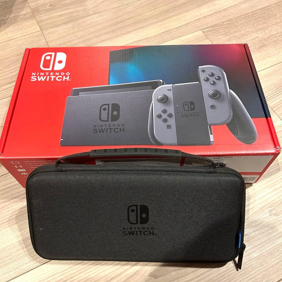 Nintendo Switch 本体 グレー 付属品完備　おまけ付き 任天堂（Nintendo） 新型 スイッチ Switch 本体 完品 ジョイコン Joy