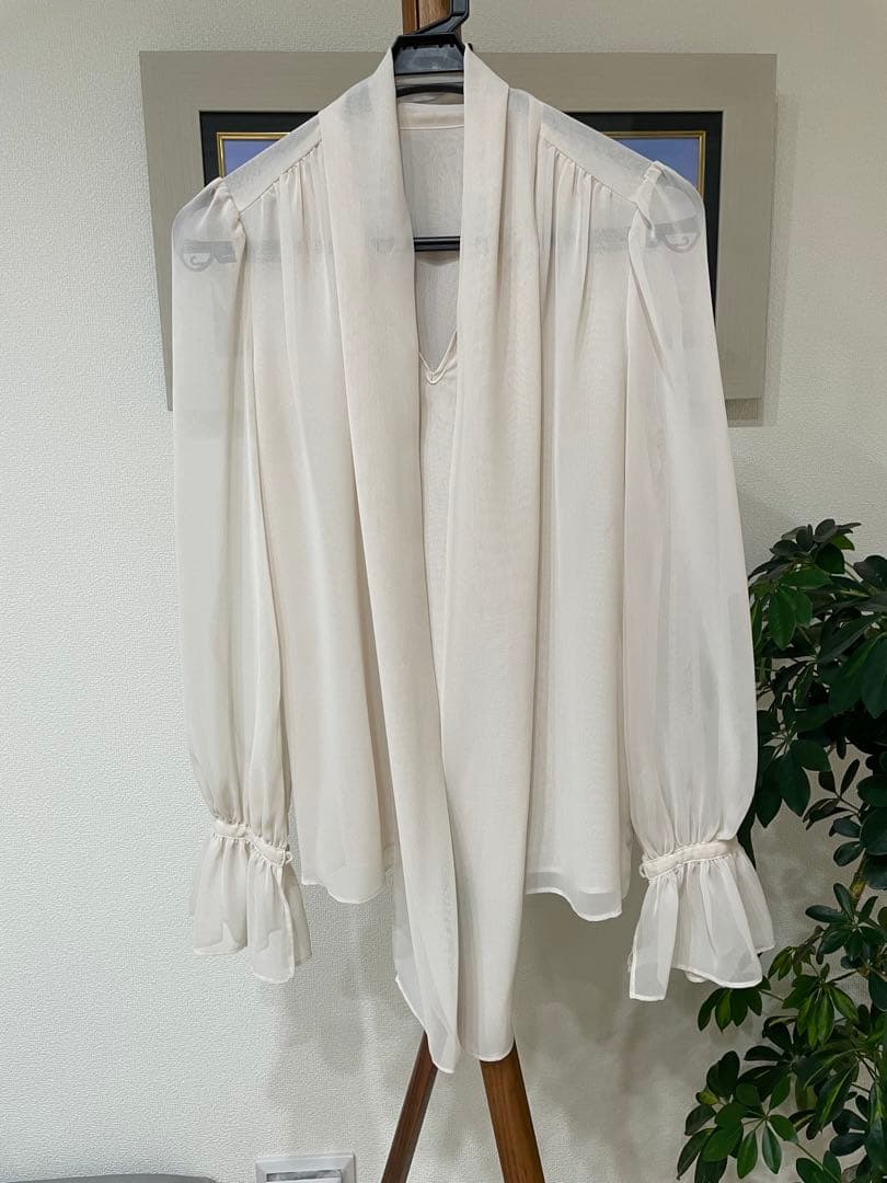 ANAYI アナイシアージョーゼットボウタイブラウス 38