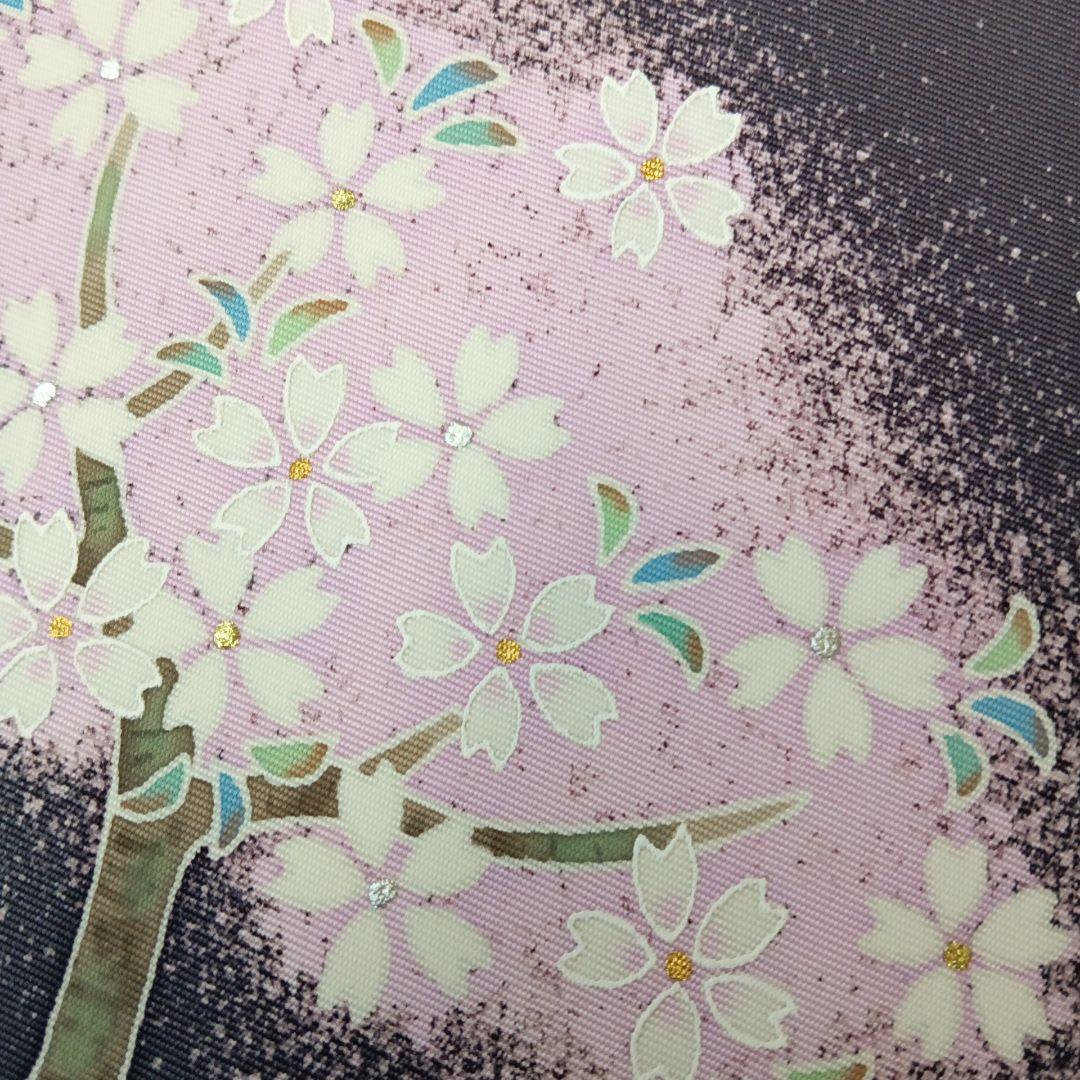 手描き友禅 工房さはこ 友禅作家 佐波古直明氏 九寸名古屋帯 夜桜