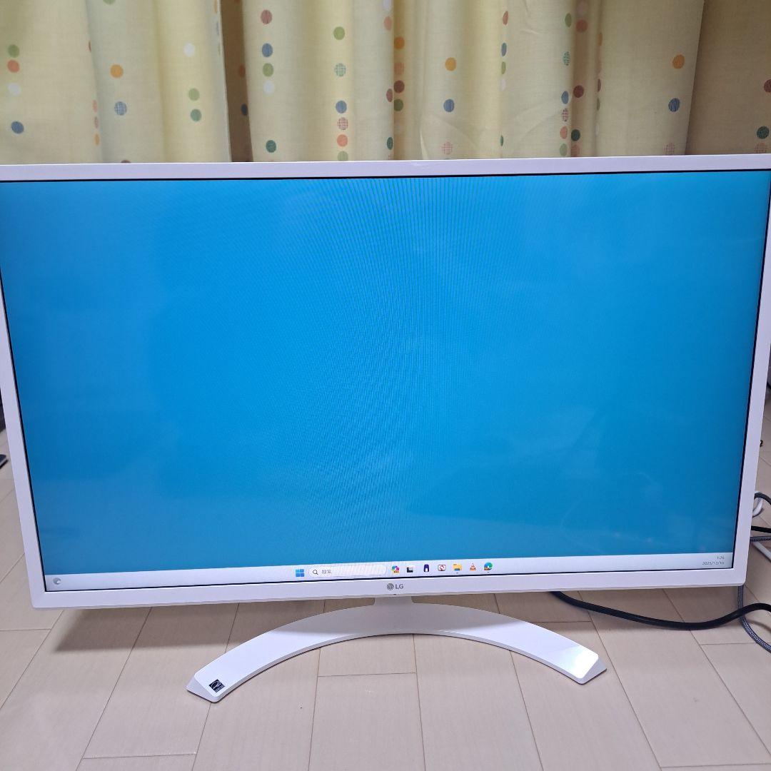美品～普通!LG モニター 32MP58HQ-W ホワイト 大画面 Amazon.co.jp: LG モニター ディスプレイ 32MP58HQ-W 31.5インチ/フル