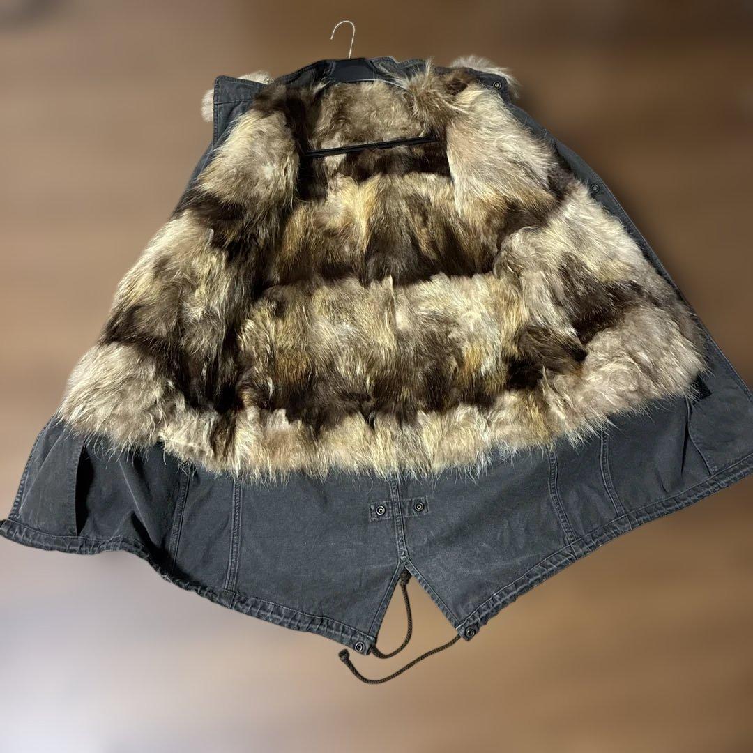 超美品］XH3Hb ゲベック B'2nd グレー ファー付きモッズコート | Shop