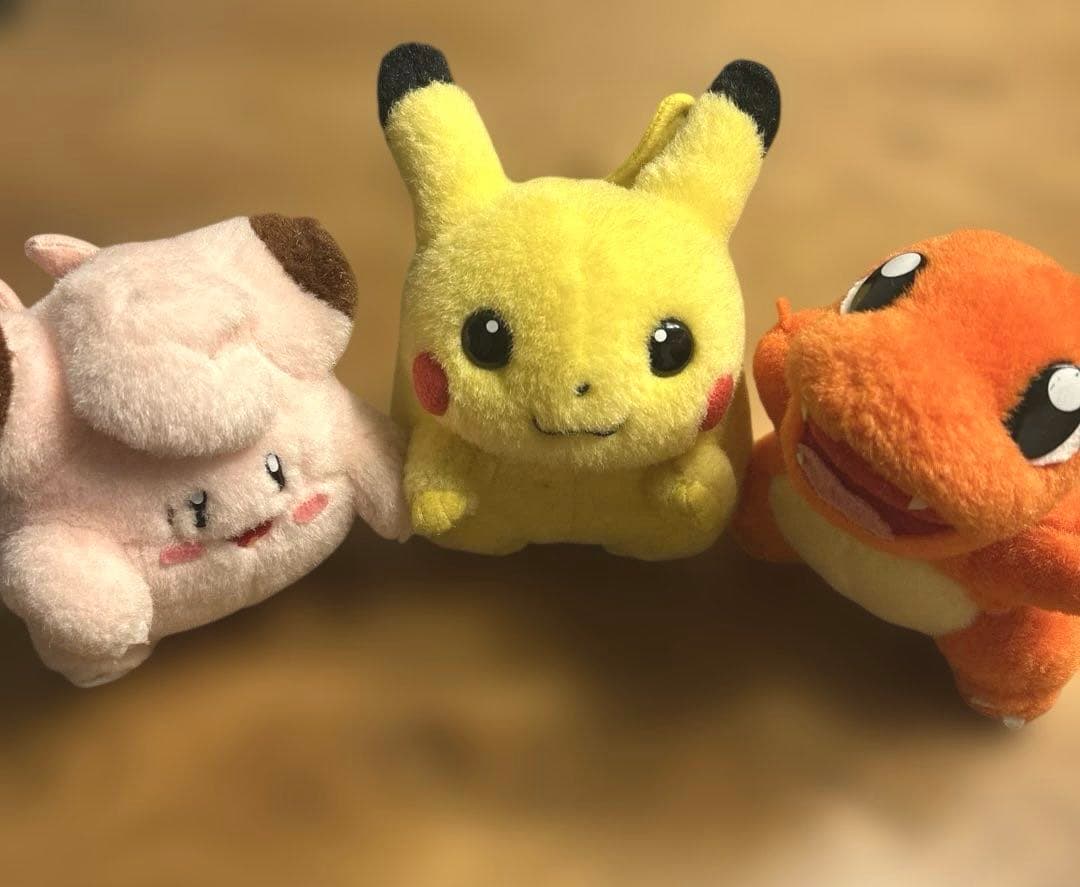 TOMY 初期ポケモンぬいぐるみ ピカチュウ ヒトカゲ ピッピ セット