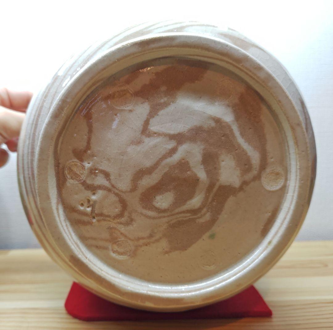 送料込【逢絢亭】茶道具 水指 美濃焼 織部釉 砂金袋 裏千家書付 加藤光