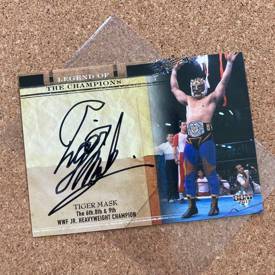 BBM プロレスカード 初代タイガーマスク サインカード 新日本 2010