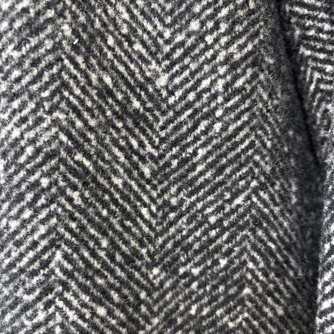 新品未使用 UNTITLED日本製ゆったりミドル丈ヘリンボーンPコート タグ