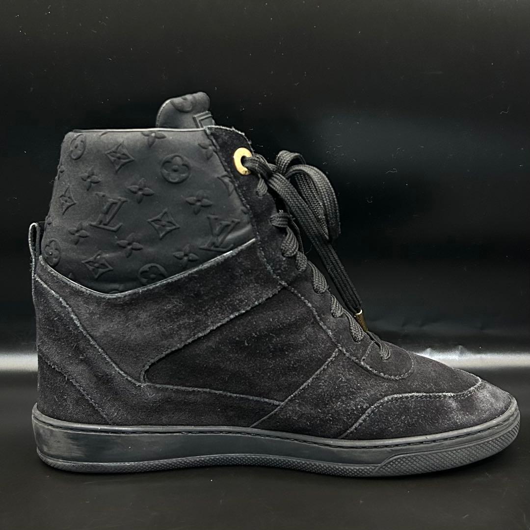 美品】ルイヴィトン ミレニアムライン ブーツ レディース スエード 黒